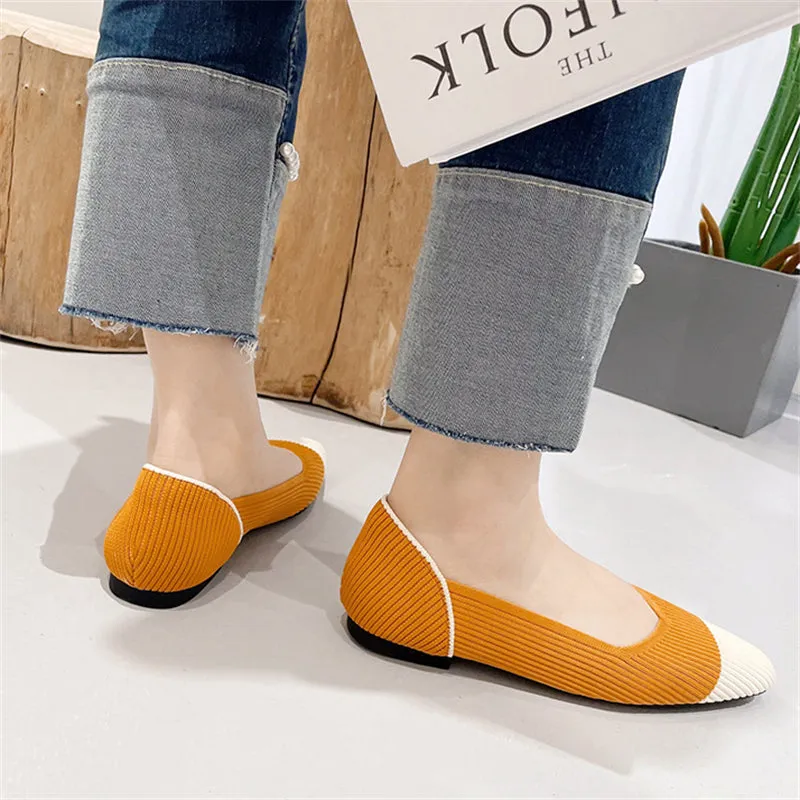 Spring Contrast Color Elegant Flats