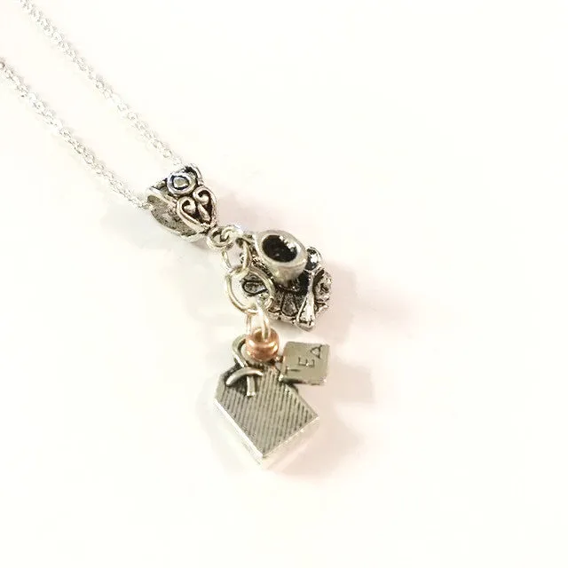 Tea time charm necklace